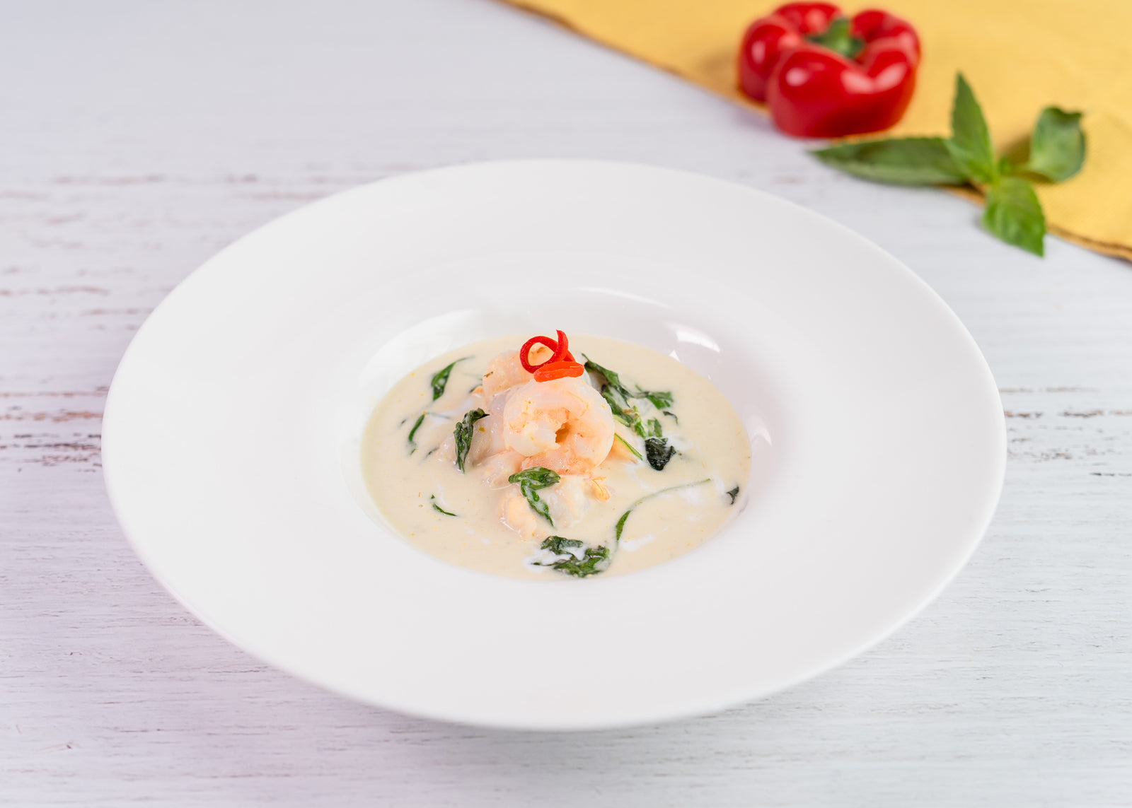 Green Curry with Prawns