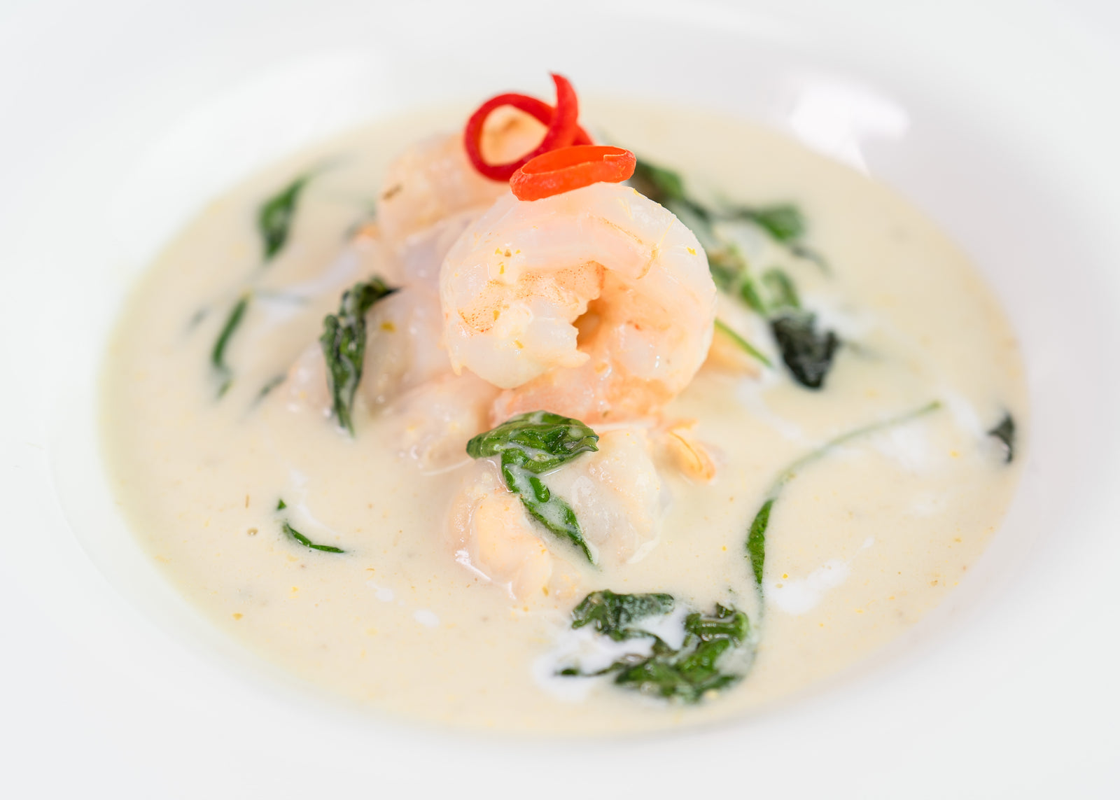 Green Curry with Prawns